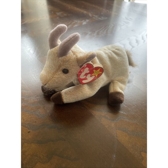 Ty Beanie Baby - GOATEE the Goat (8 Inch) Plush Stuffed Animal Toy - Picture 5 of 13